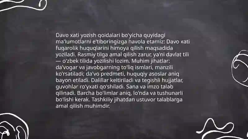 Davo xati va ilova xati 3
