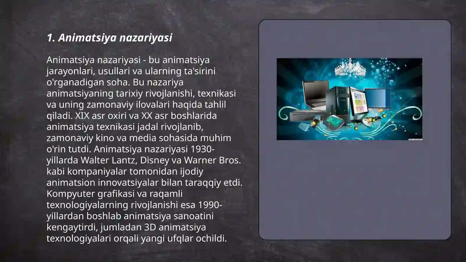Animatsiya va vaqtni moslashtirish 3