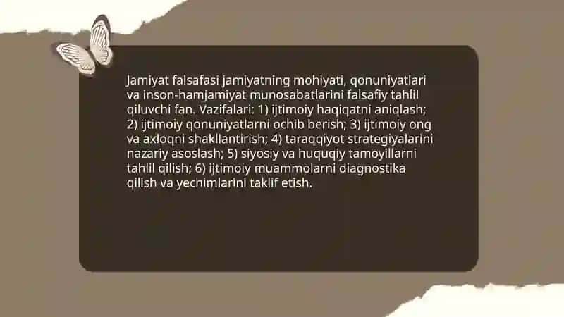 Jamiyat falsafasi 3
