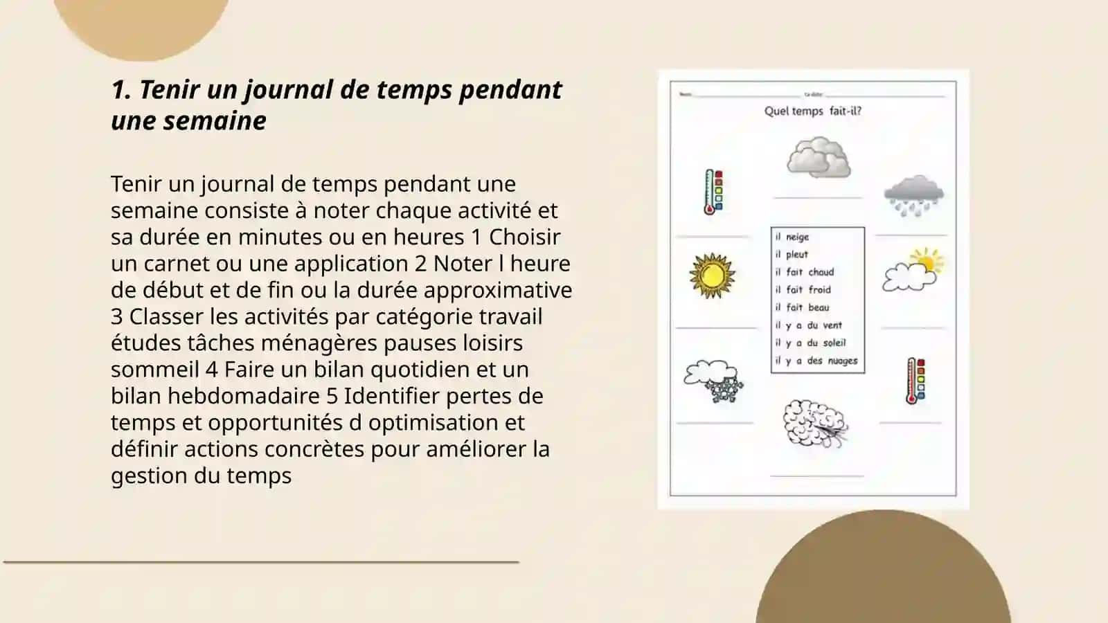 Exercices des gestion du temps 3