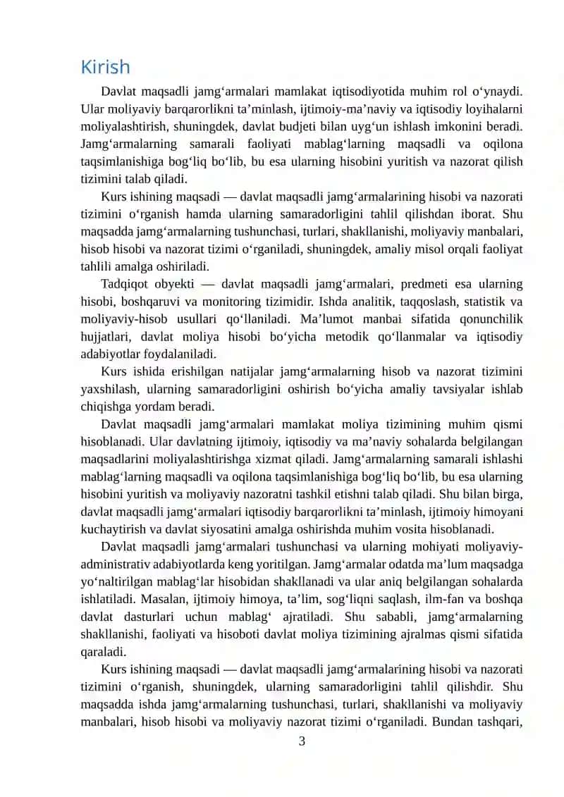 Davlat maqsadli jamg'armalari hisobi 3