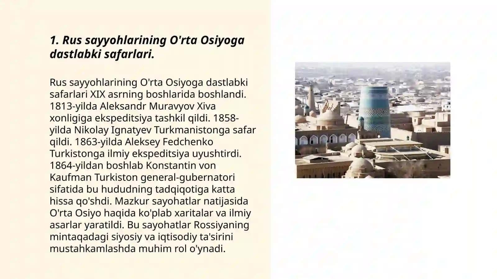 Rus sayyohlarining O'rta Osiyoni o'rganish tarixi 3