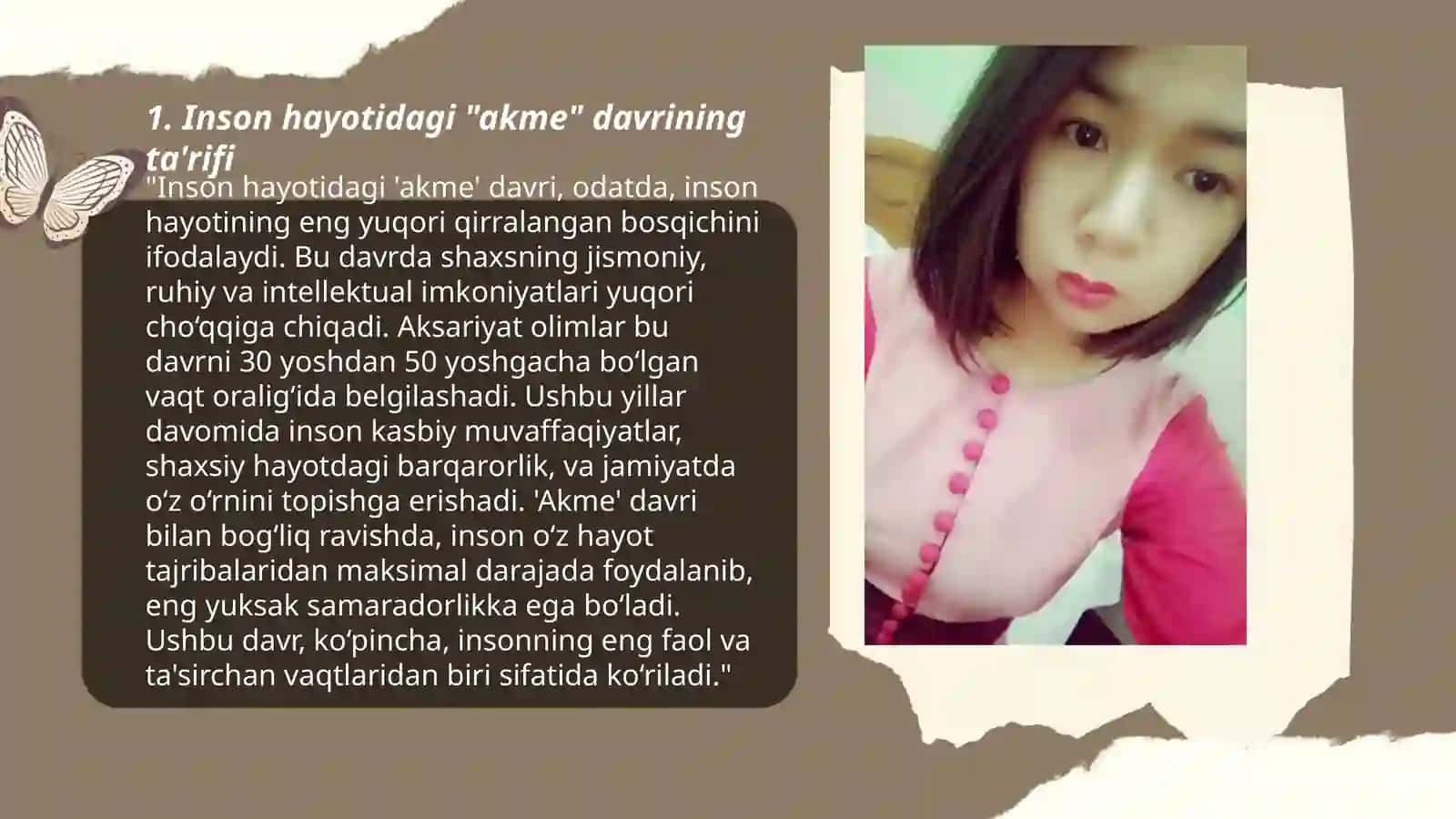 Insonning hayoti davomidagi "akme"choʻqqisi 3