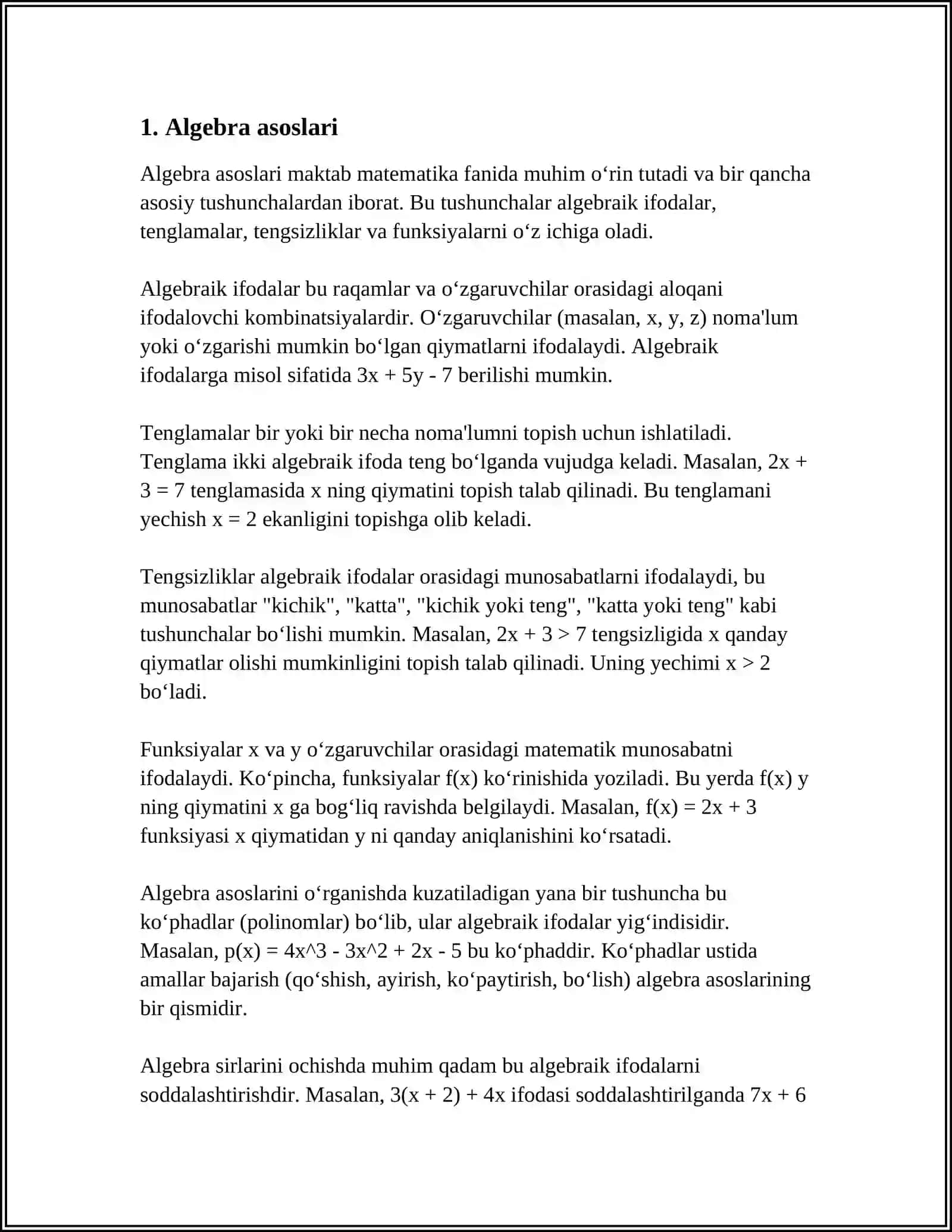 1-SINF MATEMATIKA DARSLARIDA TEST SAVOLLARI USTIDA ISHLASH YO‘LLARI 3
