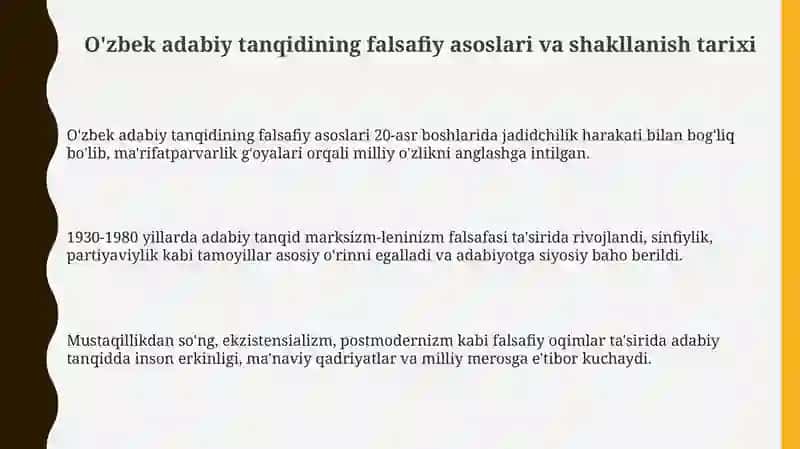 O‘zbek adabiy tanqidida falsafiy yondashuvlar 3