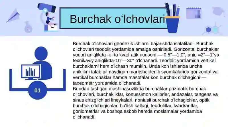 Burchaklarni o‘lchash. Teodolit turlari va u bilan burchak o‘lchash. 3