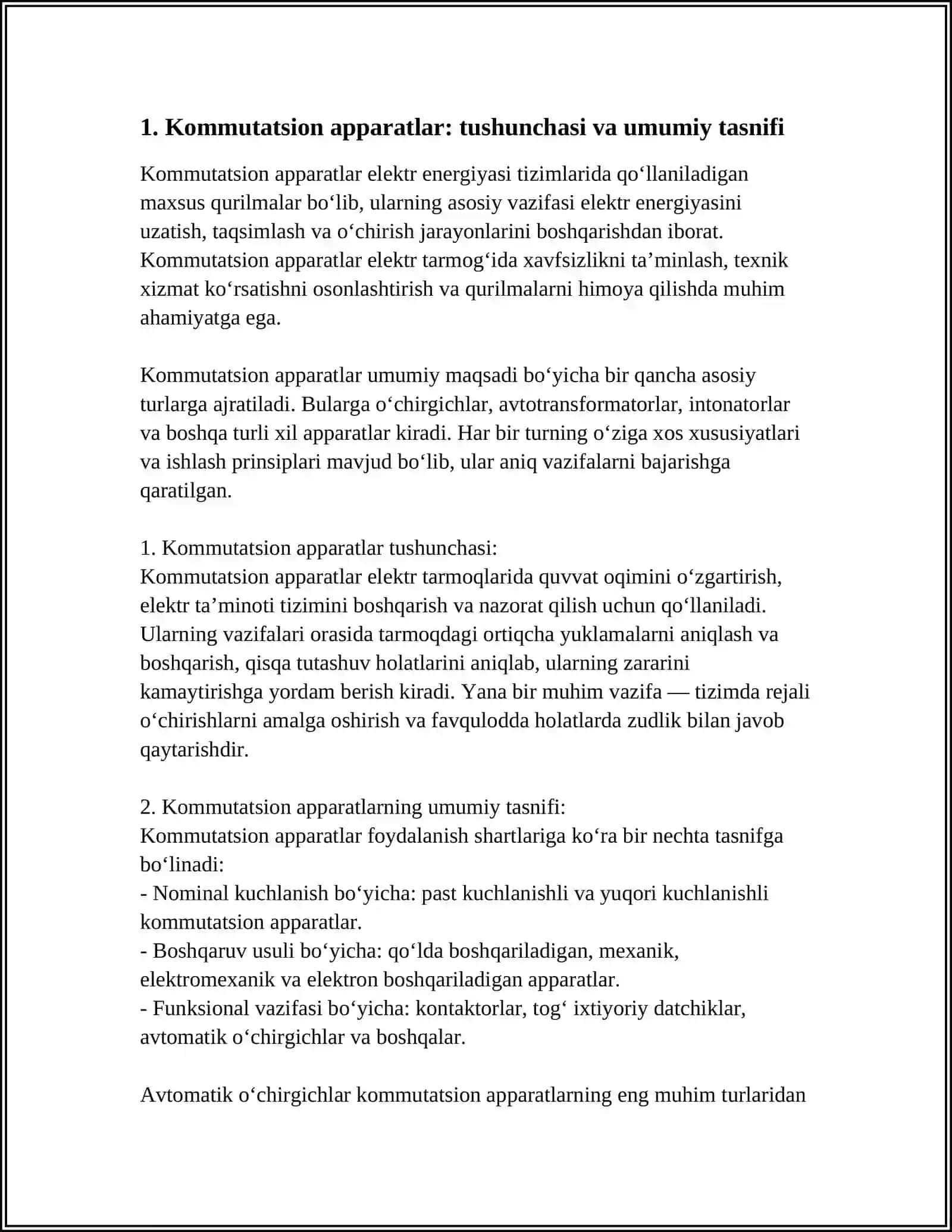 KOMMUTATSION APPARATLAR 3