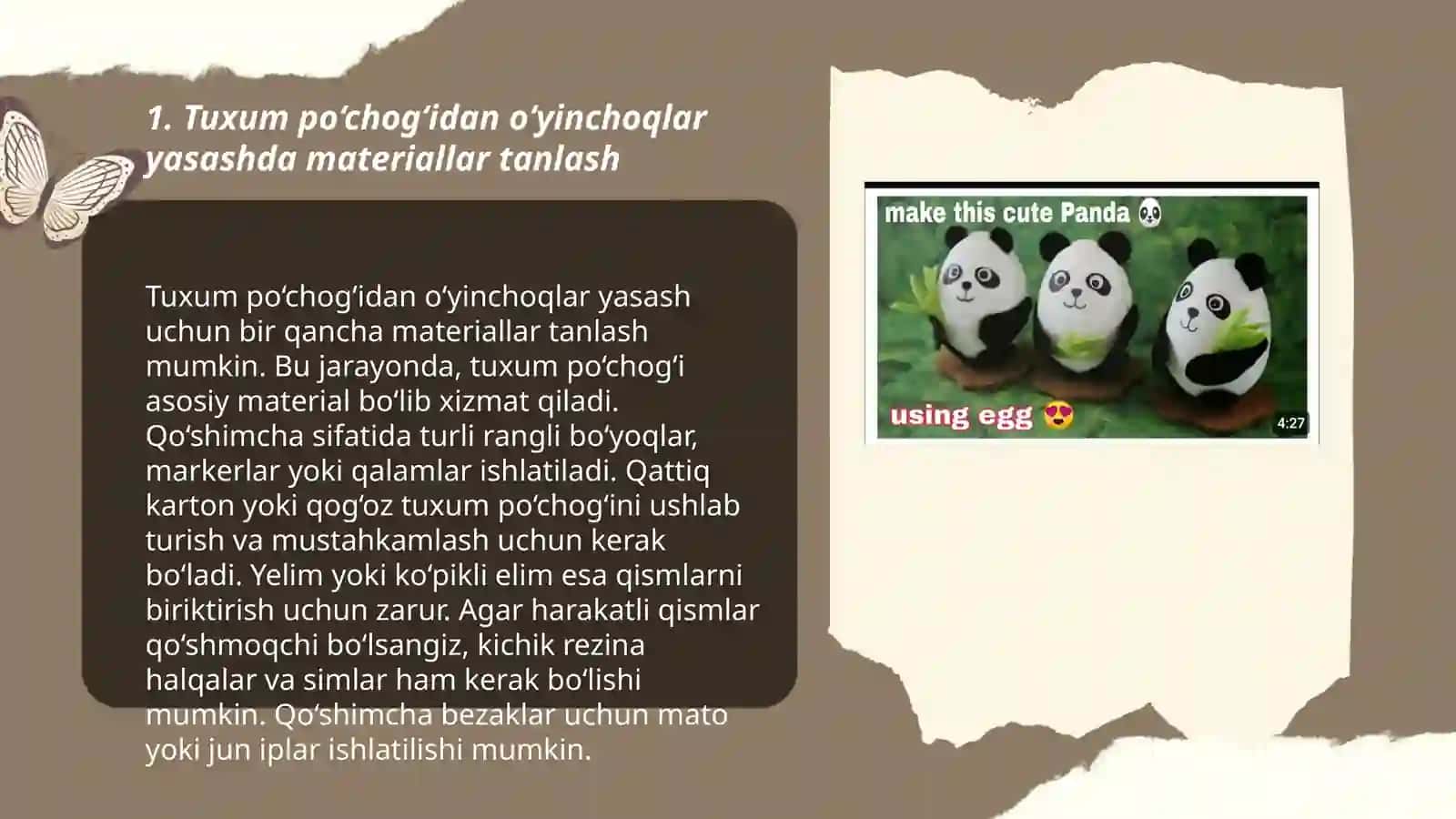 Tuxum po‘chog‘idan hajmdor o'yinchoqlar yasash 3