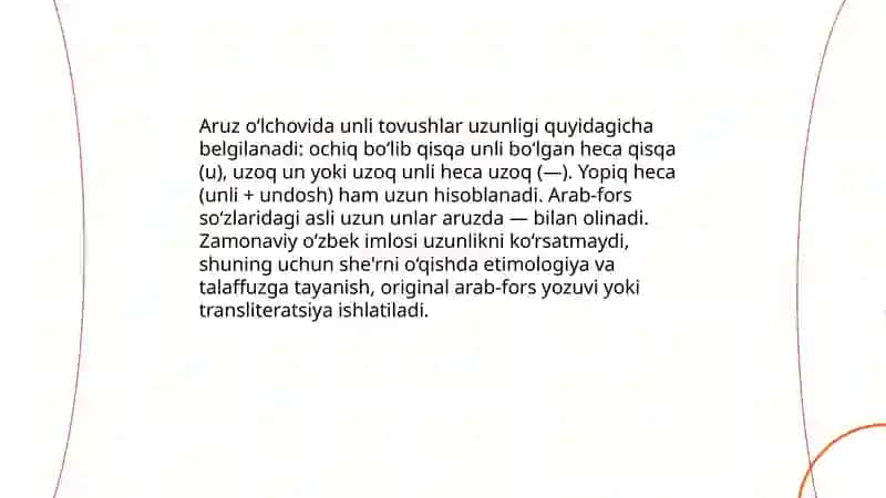 Aruzda talaffuz va imlo masalalari 3