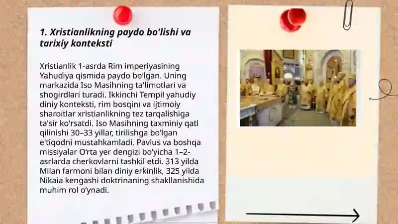 Xristian dini tarixi va asosiy g'oyalari 3