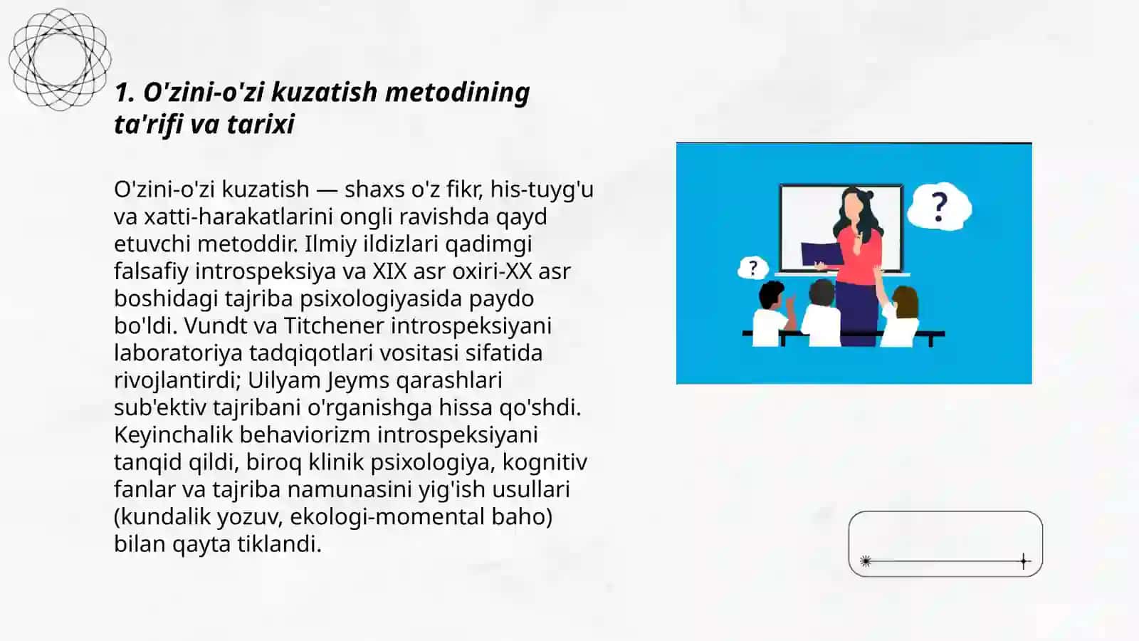O'zini-o'zi kuzatish metodining afzalliklari va kamchiliklari 3