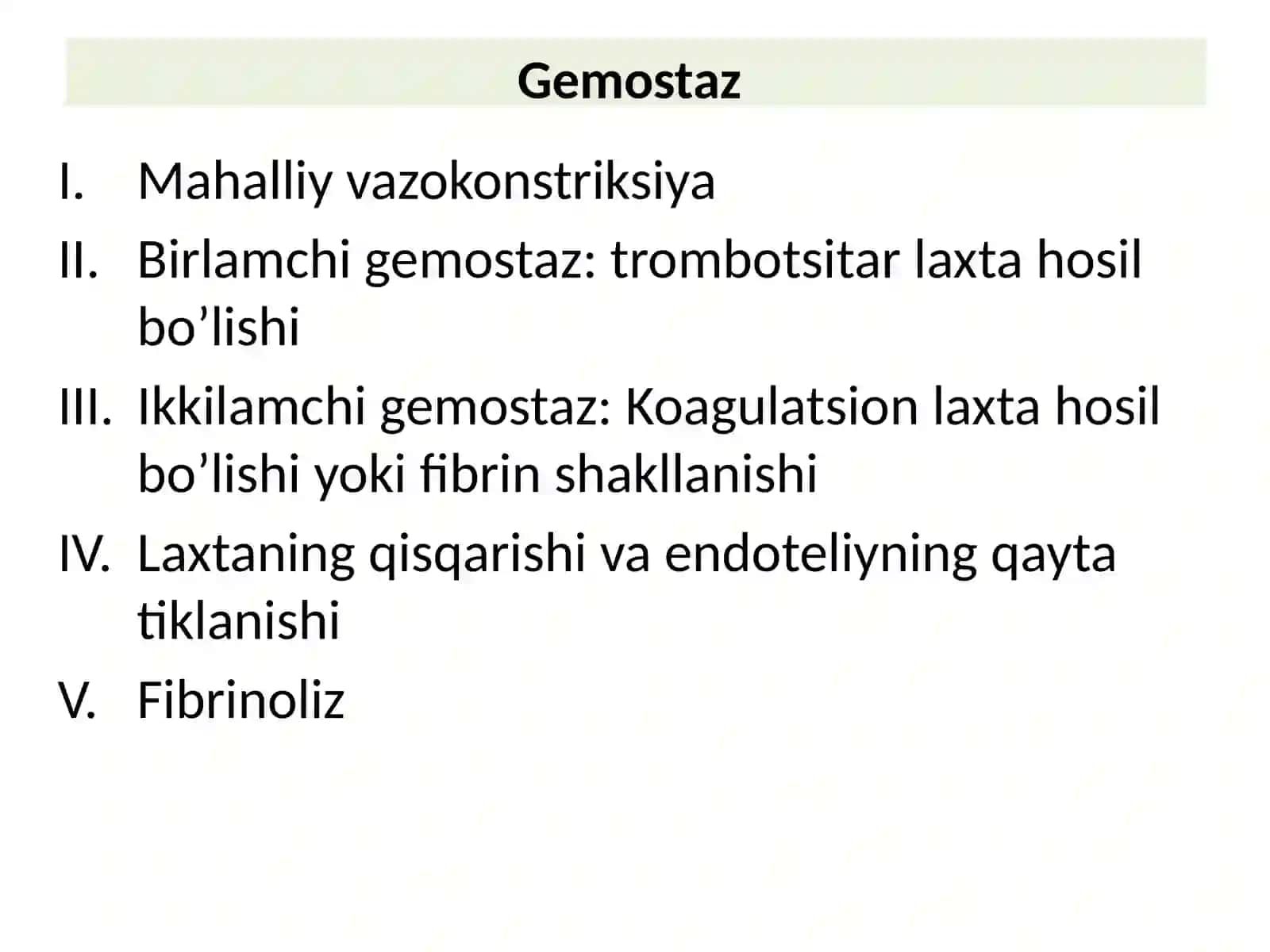 Gemostaz tizimi. Gemorragik sindromlar 3