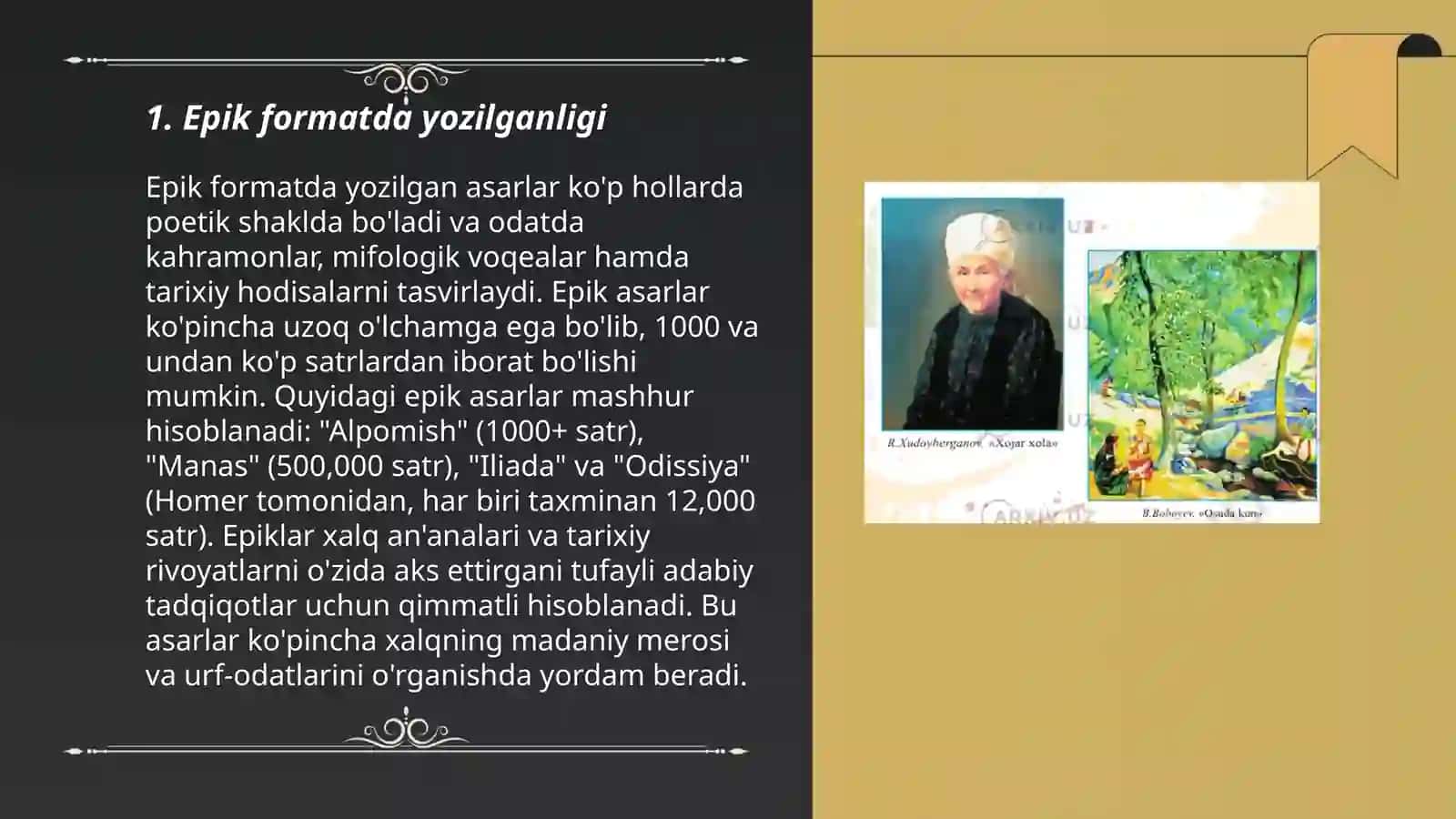 Odisseya asarining badiiy xususiyatlari 3