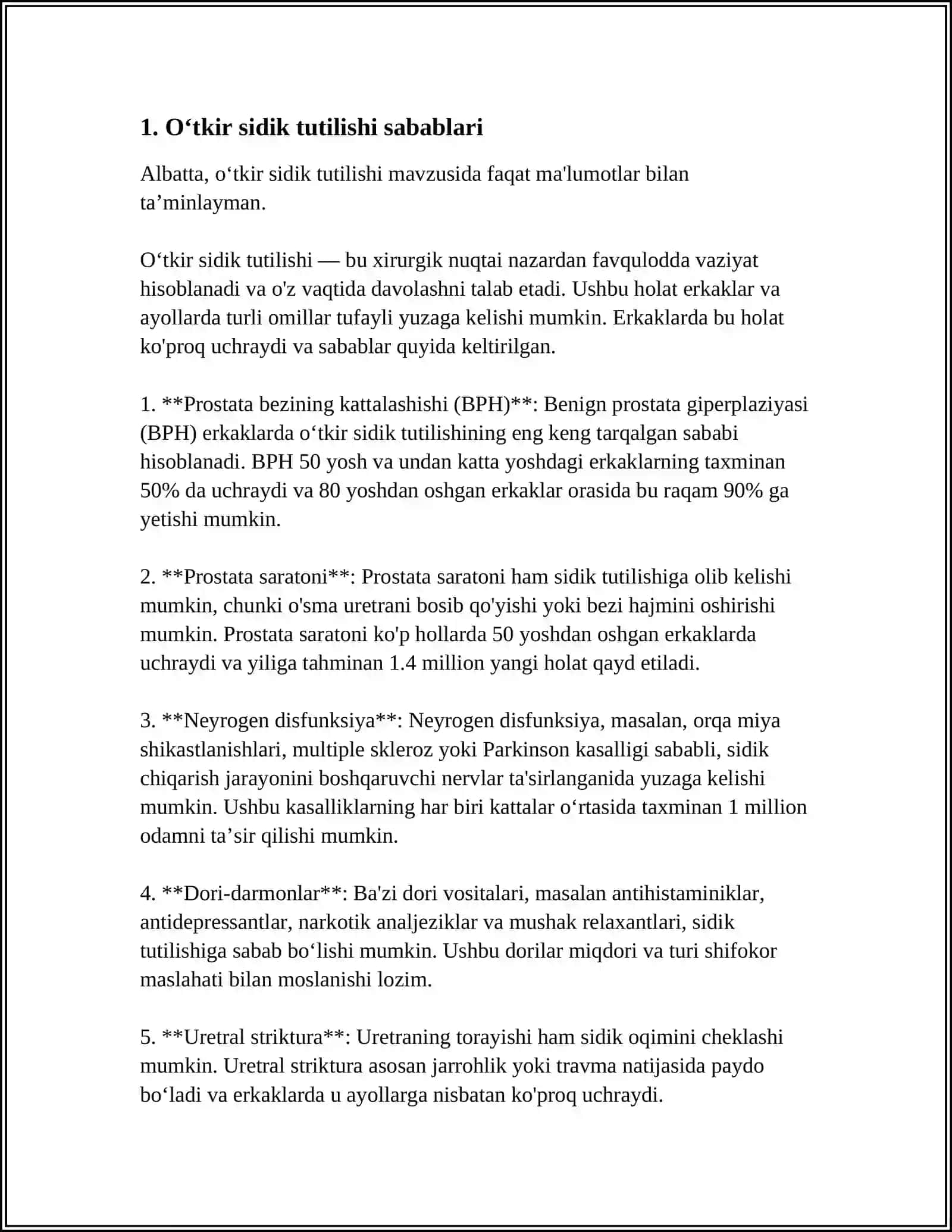 OʻTKIR SIYDIK TUTILISHI 3