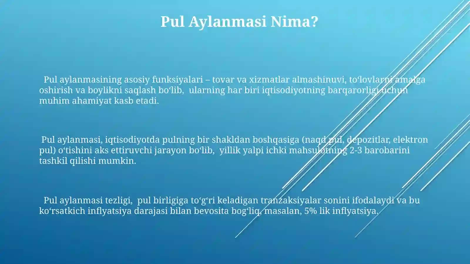 Pul aylanmasi va uning tarkibi 3