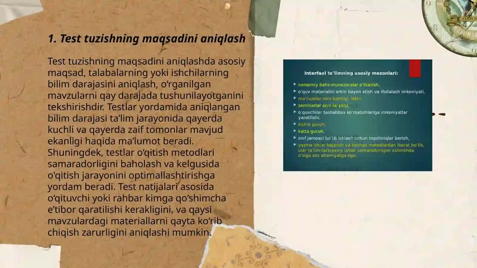 Test tuzishning asosiy bosqichlari 3