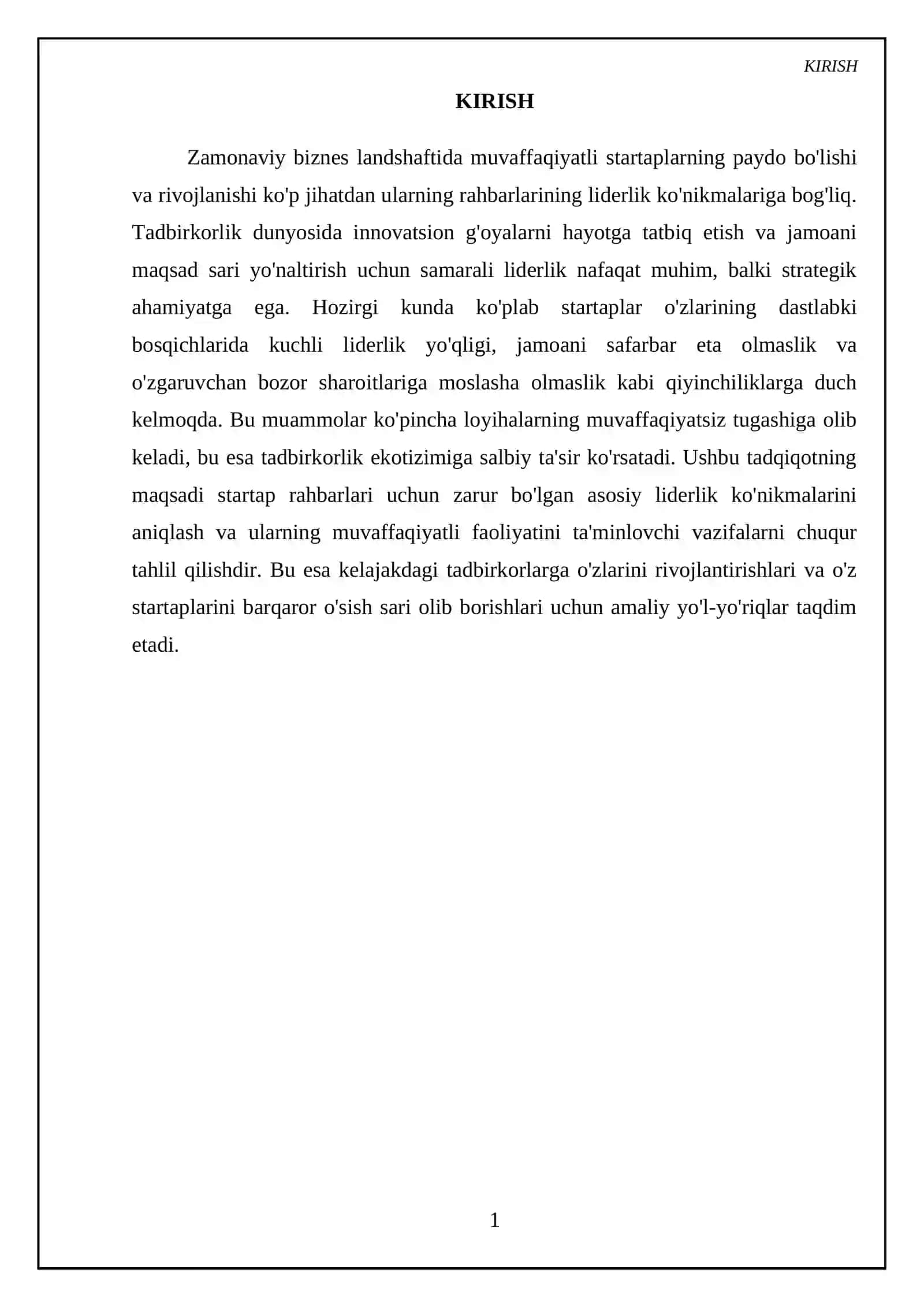 Liderlik ko‘nikmalari va startap rahbarining vazifalari 3