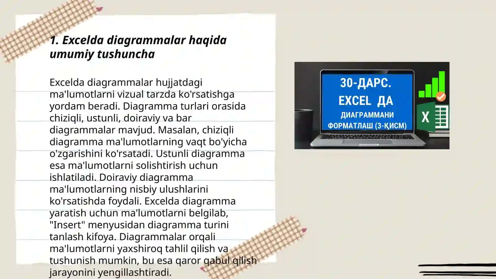 Excelda diagrammalar 3