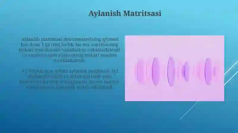 Aylanish Matritsasi 3