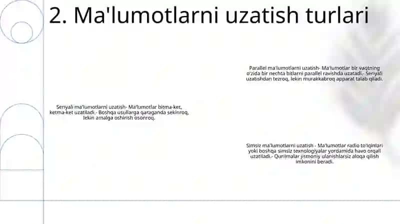 Ma'Lumotlarni Uzatish 3