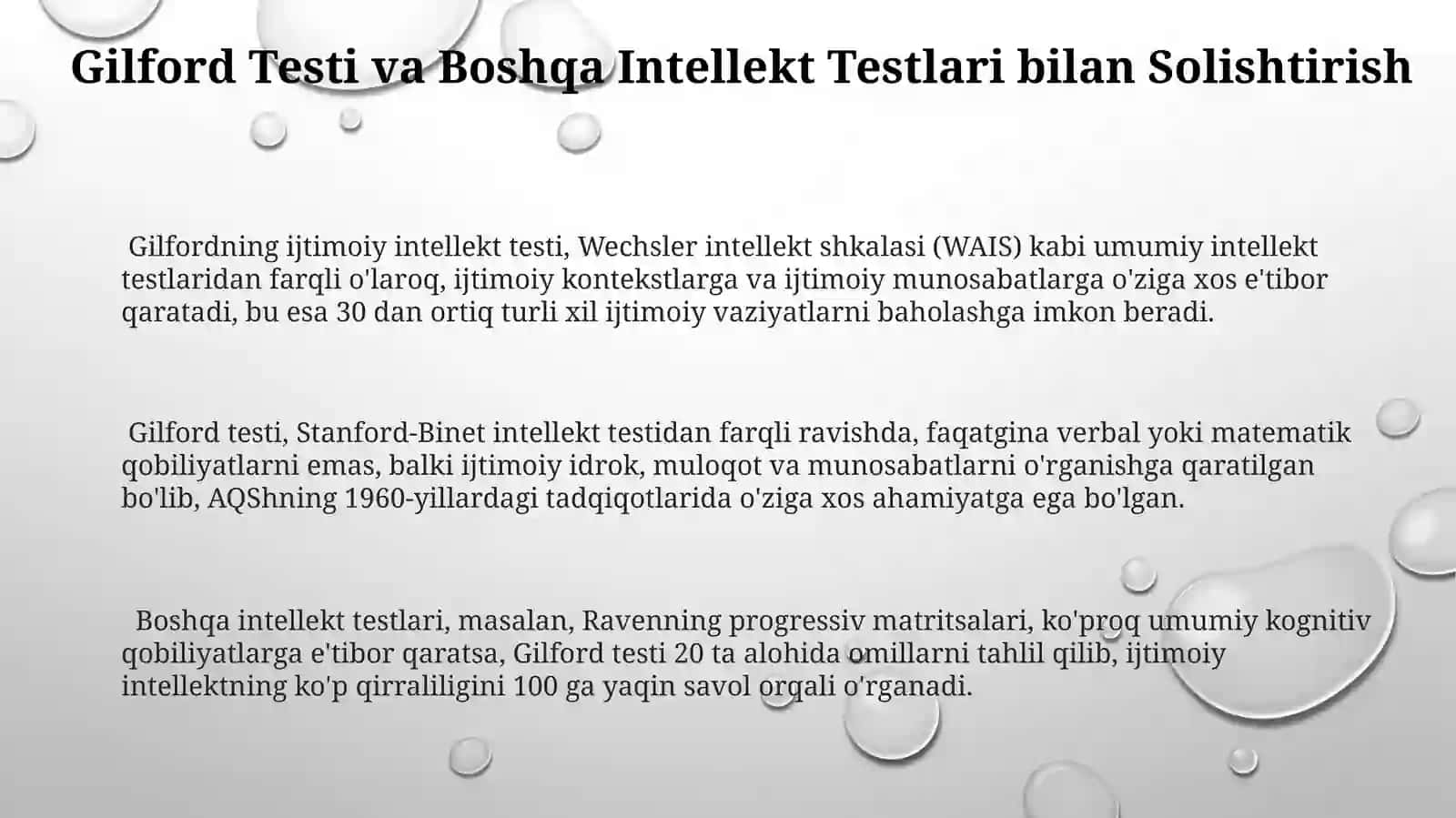 Gilfordning ijtimoiy intellekt testi 3