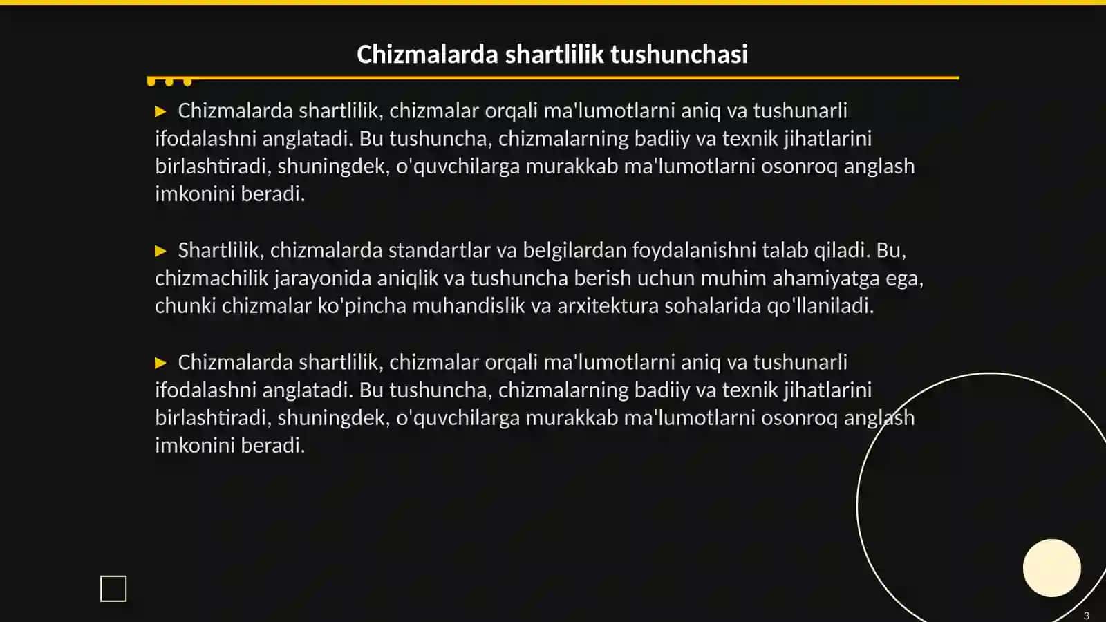 Chizmalardagi shartlilik va soddalashtirishlar 3