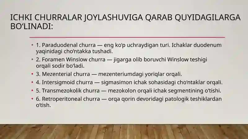 Qorin bo’shlig’ining ichki churralari 3