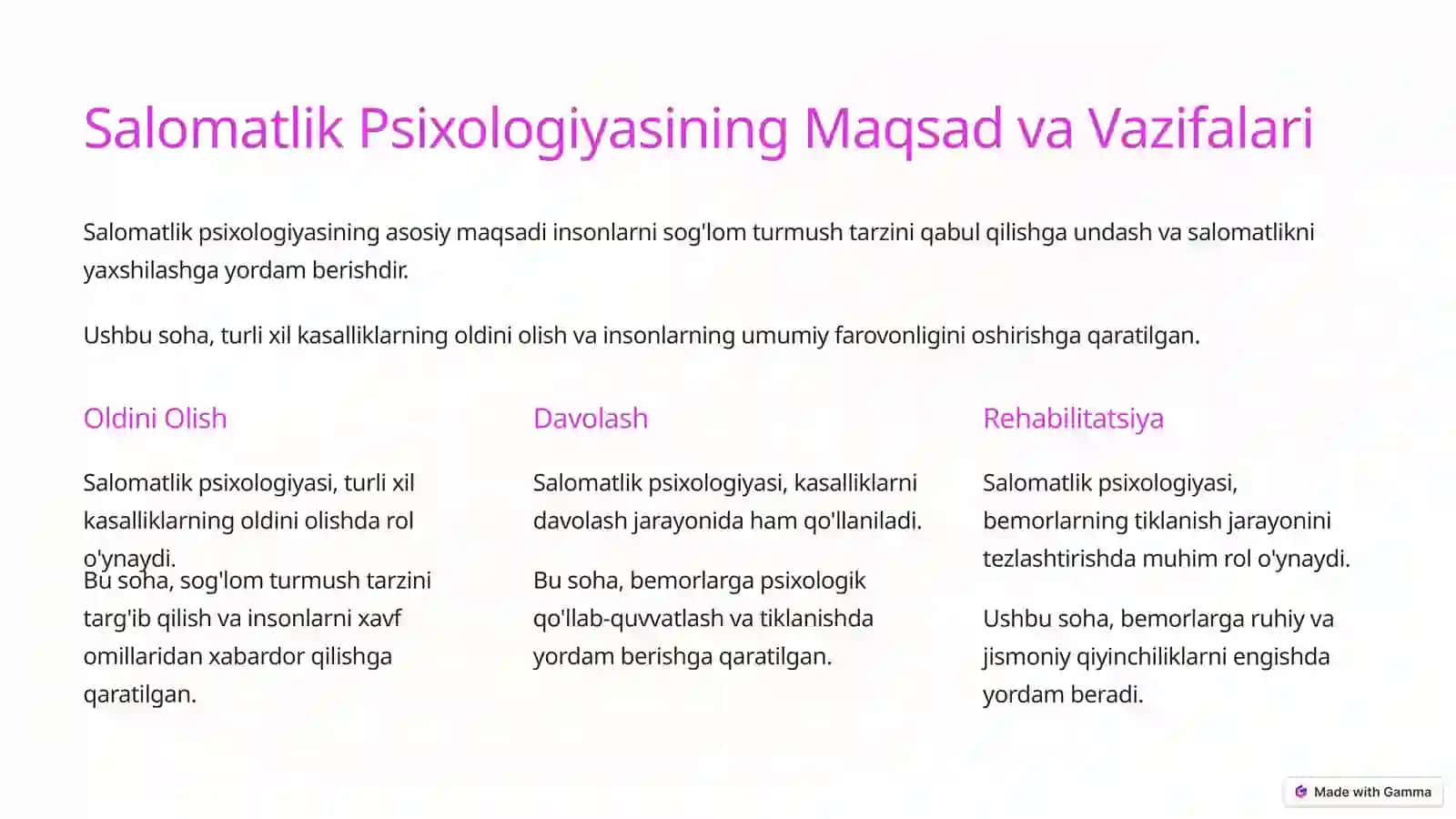 Salomatlik Psixologiyasining Nazariy Asoslari 3