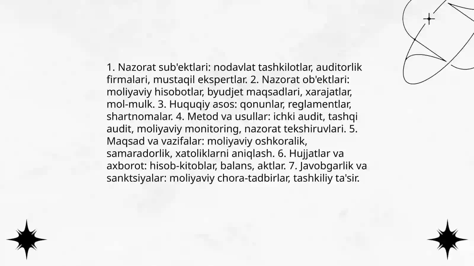 Nodavlat Moliyaviy Nazorat Turlarining Tarkibi 3