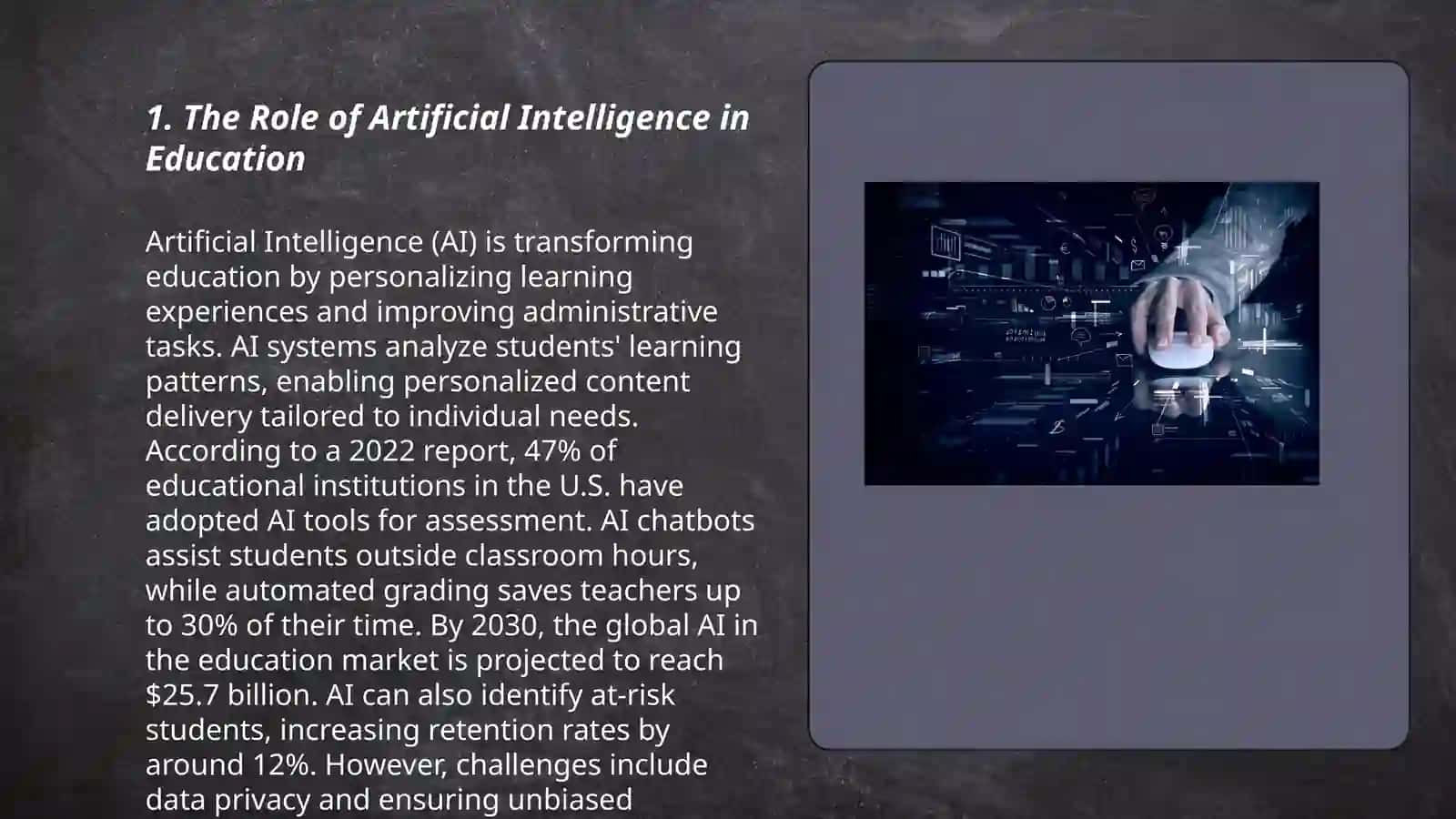 The Role of Artificial Intelligence in Education 3
