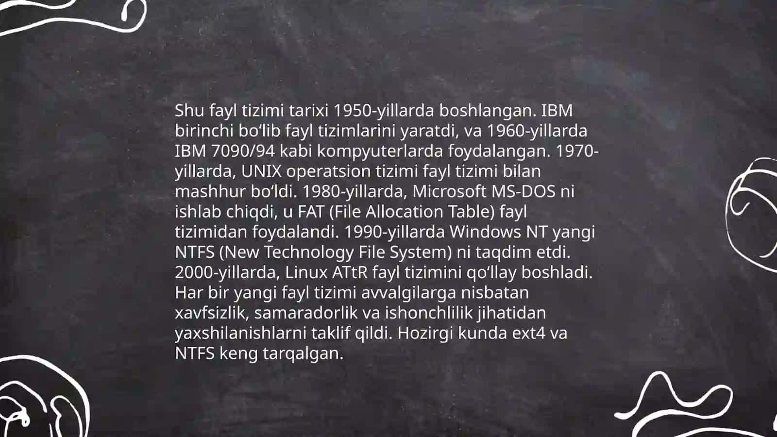 Fayl Tizimlari Tarixi 3