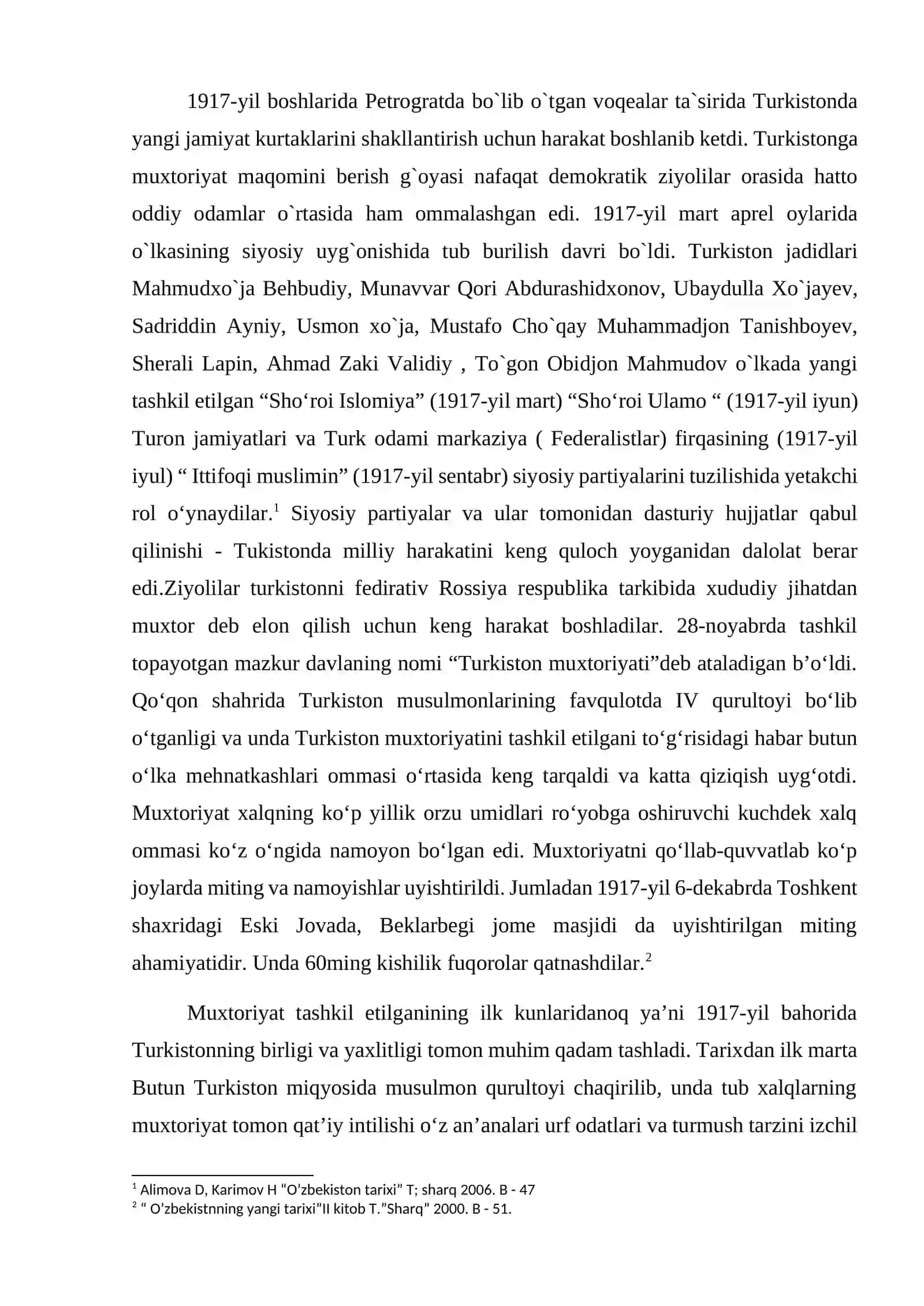 TURKISTON MUXTORIYATI - MILLIY DEMOKRATIK DAVLATCHILIKNING DASTLABKI TAJRIBASI 3