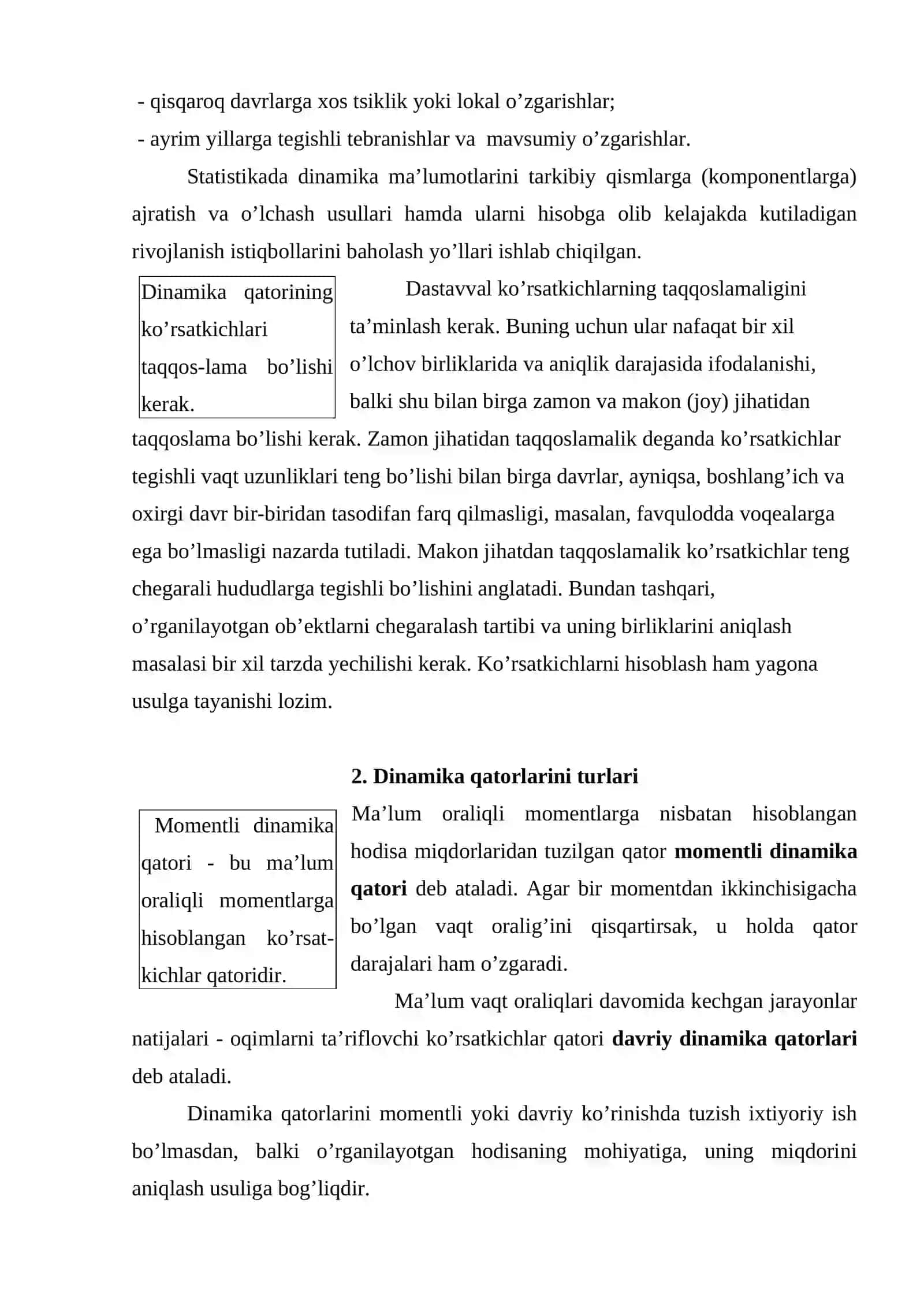 Dinamika qatorlarida trend tenglamasini tuzish 3