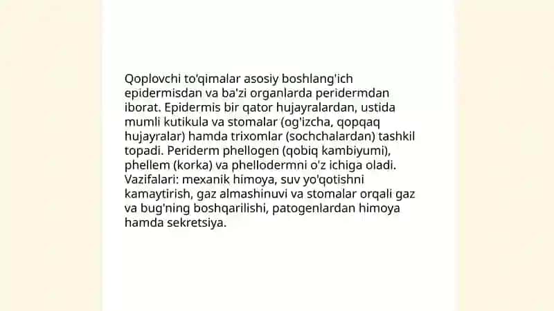 Qoplovchi to'qimalar 3