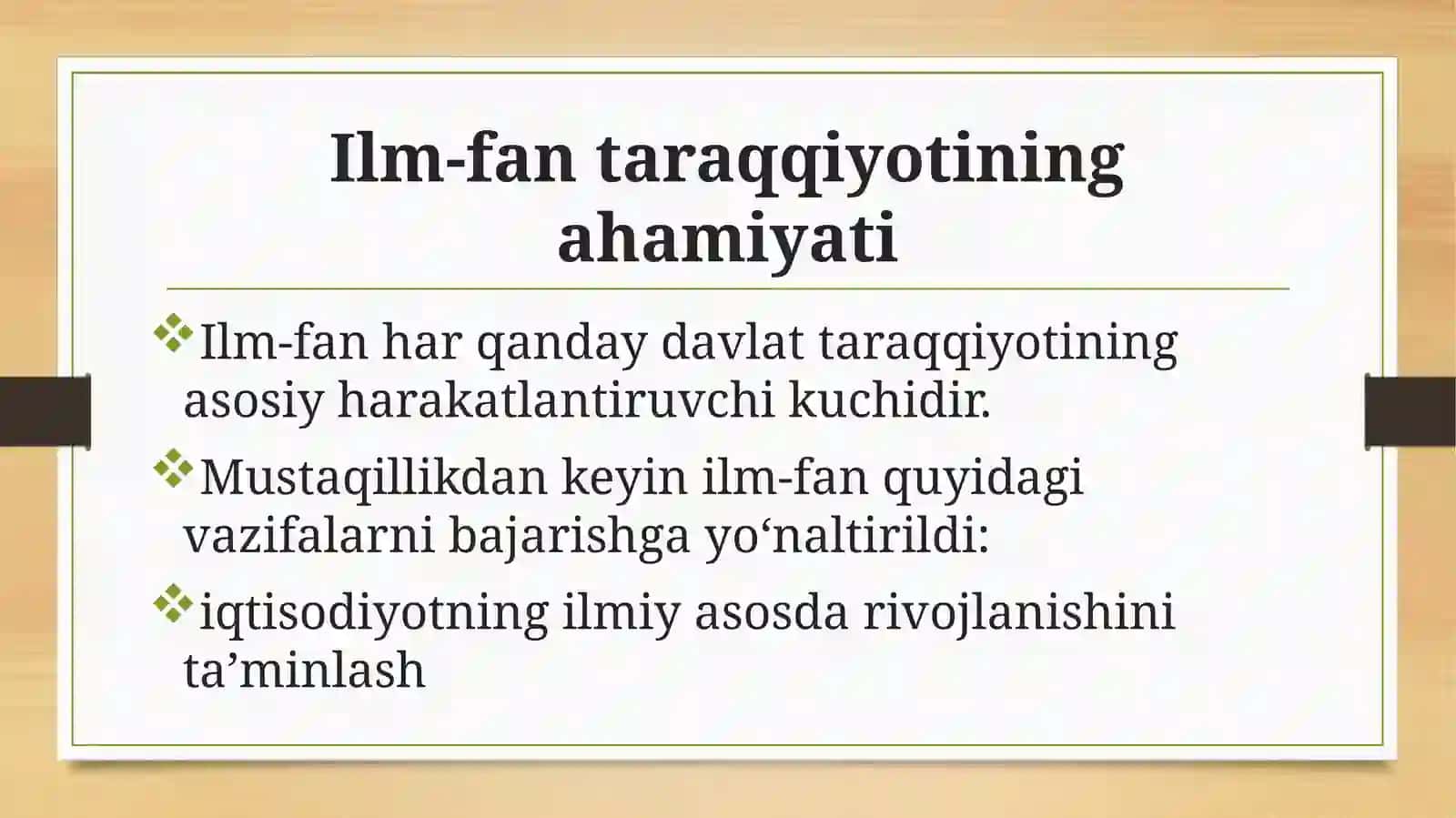 Mustaqillik yillarida ilm-fan rivojlanishi 3