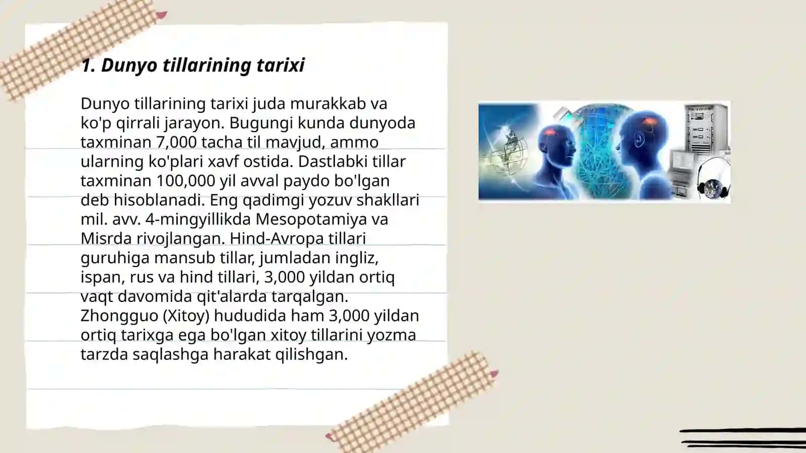 Dunyo tillari va ularning tasnifi 3