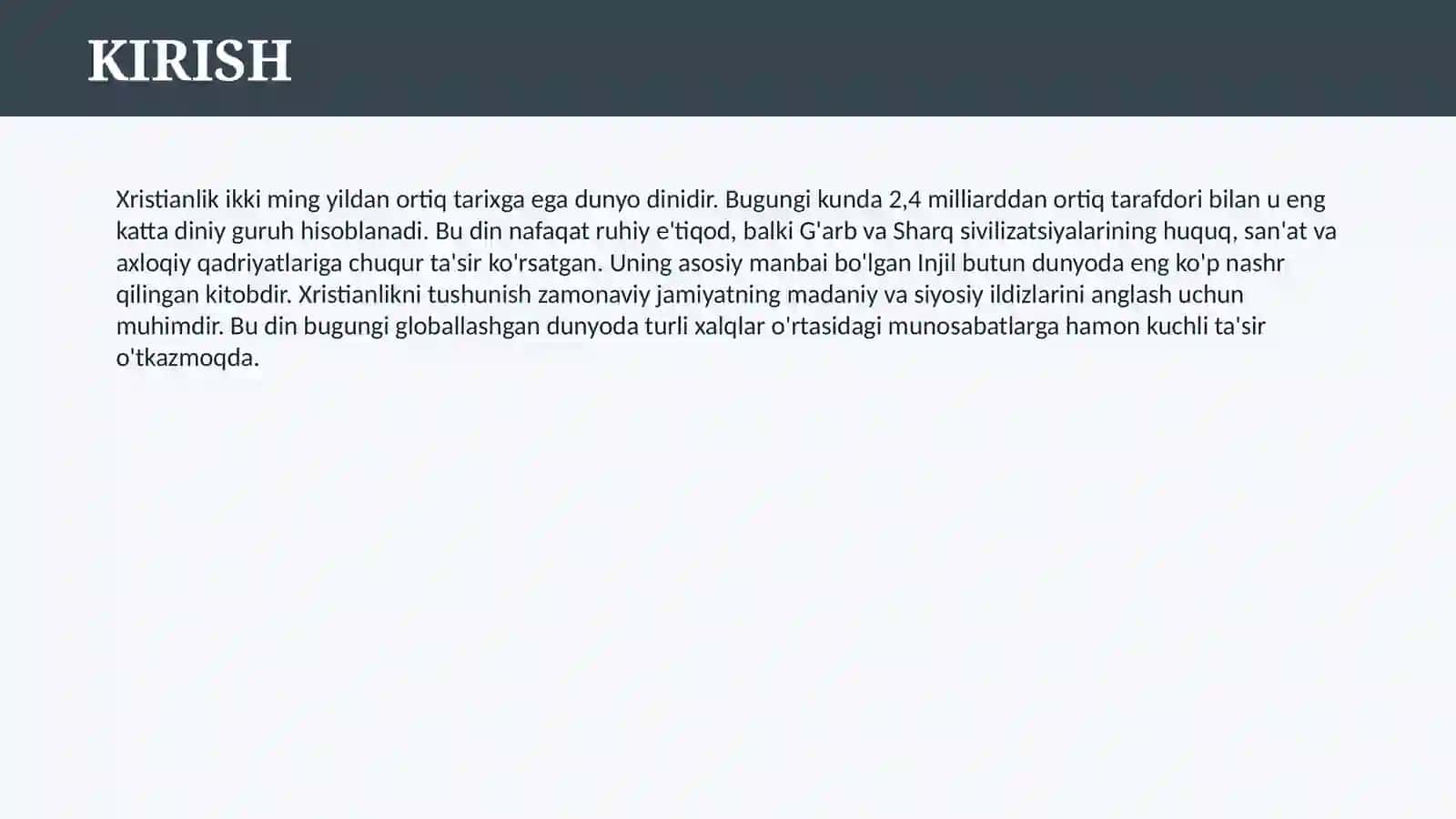 XRISTIANLIK 2 3