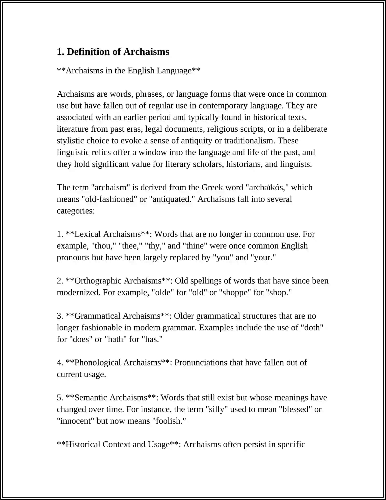 ARCHAISMS,HISTORISMS AND NEOLOGISMS 3
