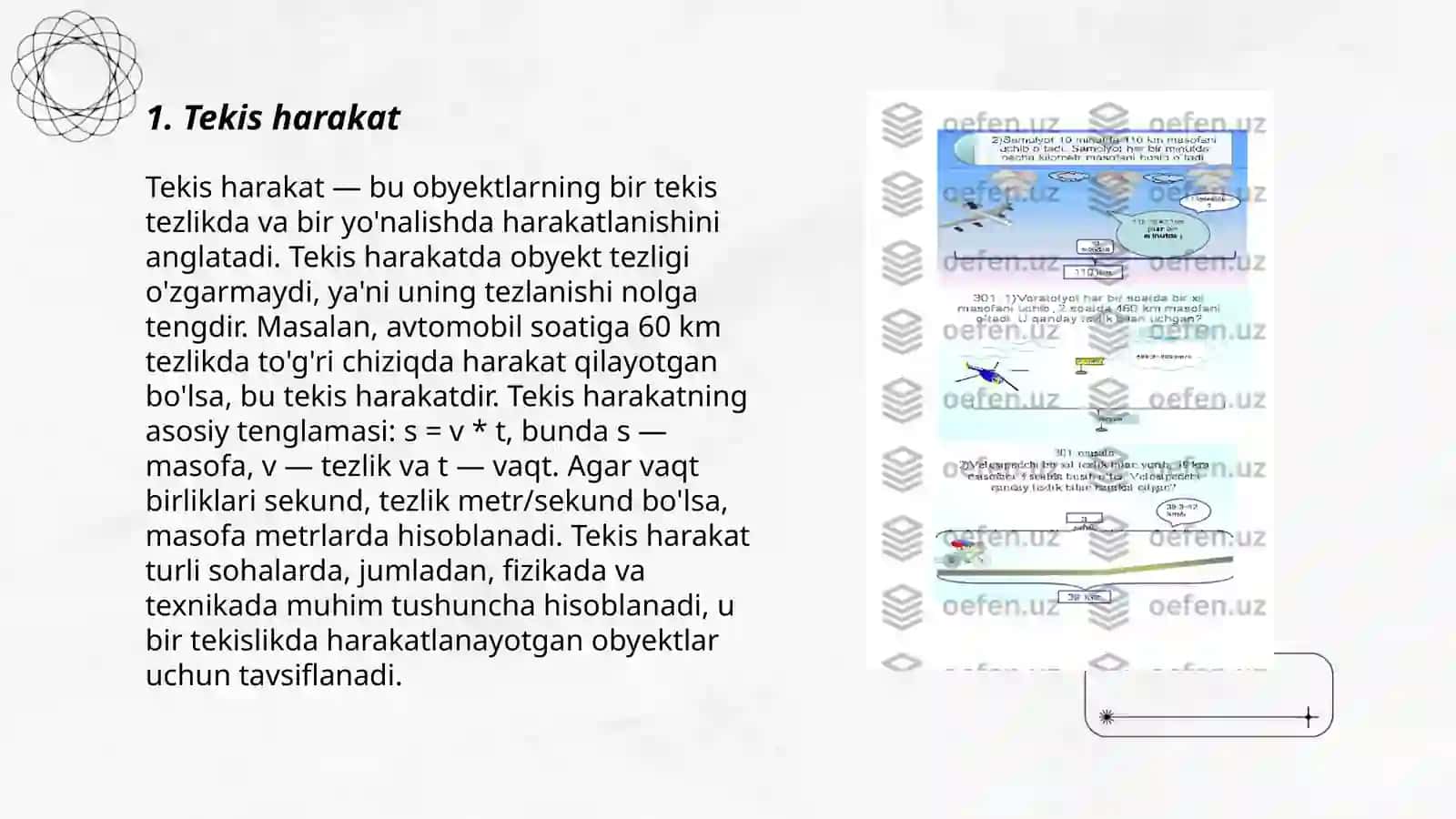 Harakatga doir masalalar 3