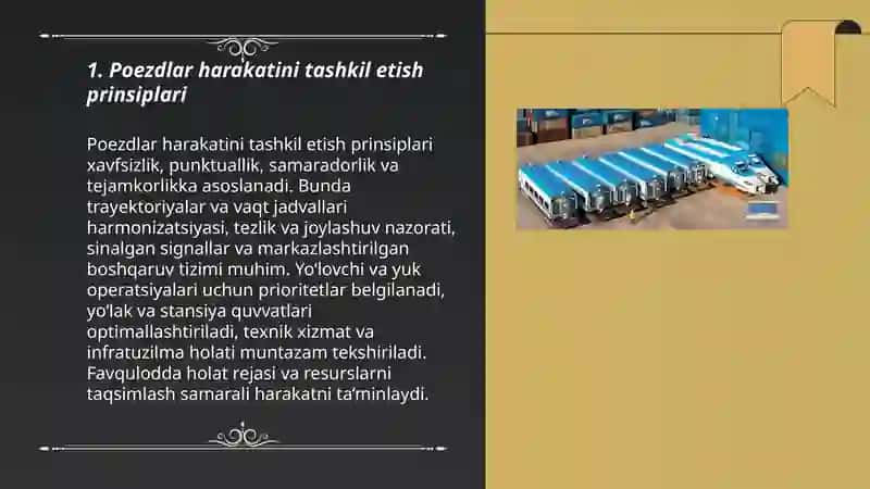 Poezdlar harakatini tashkil etish 3