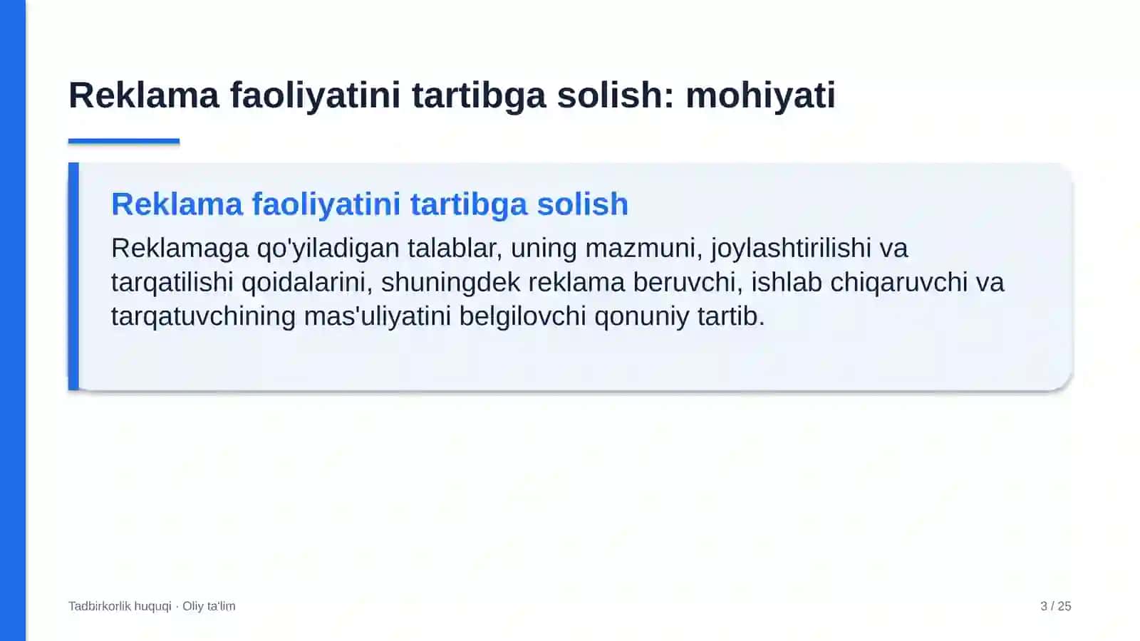 elektronika sanoatida reklama faoliyatini huquqiy tartibga solish 8556 3