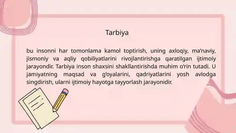Tarbiya jarayonining mohiyati va mazmuni 3
