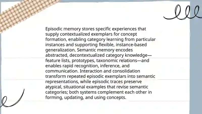 Concepts and Categories: Memory, Meaning and Metaphysics 3