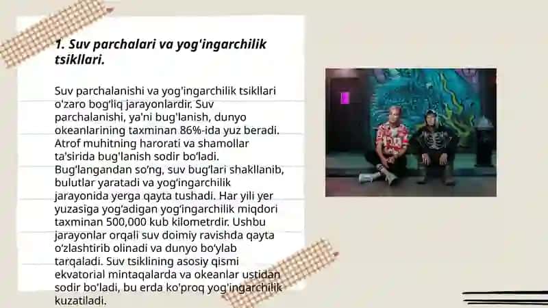 Suv parchalari va yog'ingarchilik tsikllari 3