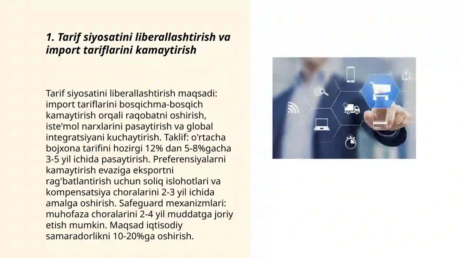 O'zbekiston tashqi savdo faoliyatining erkinlashtirilishi 3