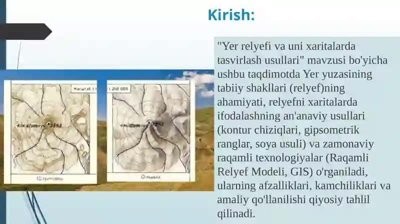 Yer relyefi va uni xaritalarda tasvirlash usullari 3