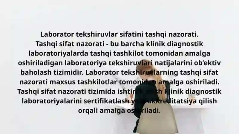 Laborator tekshiruvlar sifatini baholashning postanalitik bosqich 3