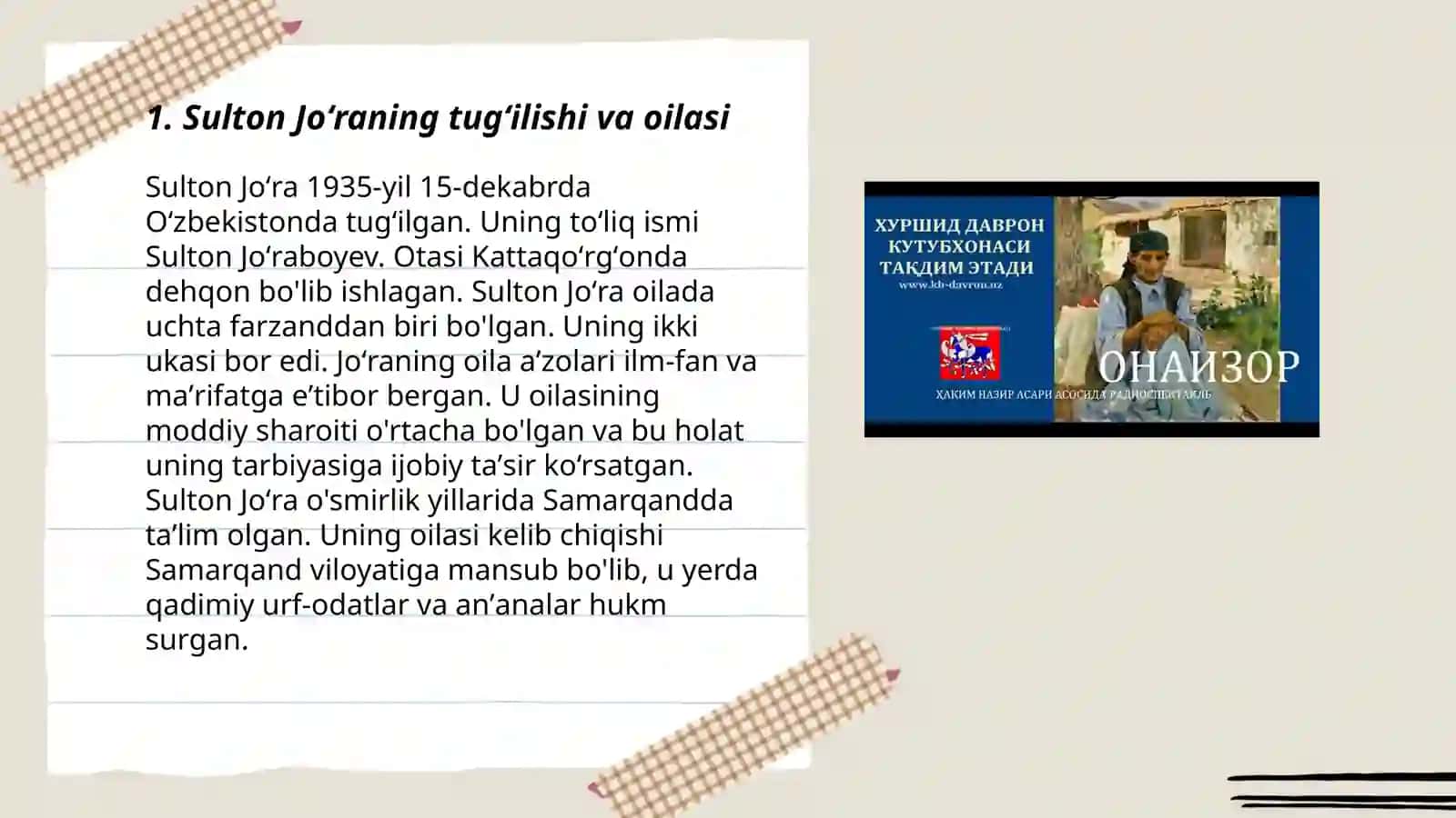 Sulton Joʻra va Hakim Nazirning hayoti va ijod faoliyati 3