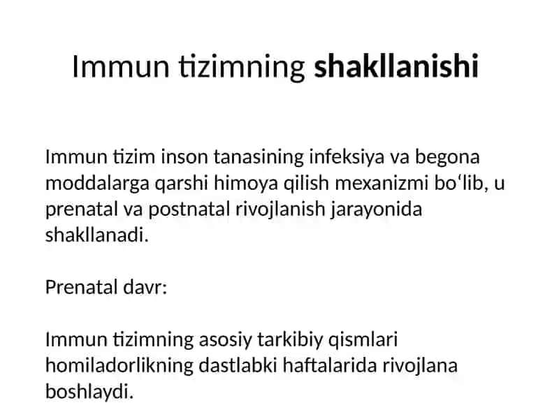 Immunitet va immun tizim 3