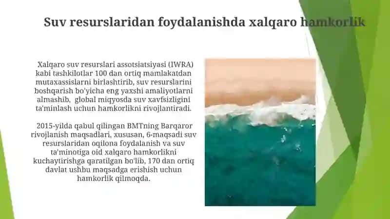 Suvdan foydalanishning dolzarbligi 3